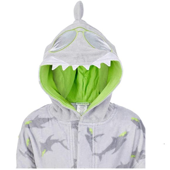 Saint Eve Grey Shark Youth Beach Cover-Up Robe Size 3-4 NWT - Picture 3 of 5